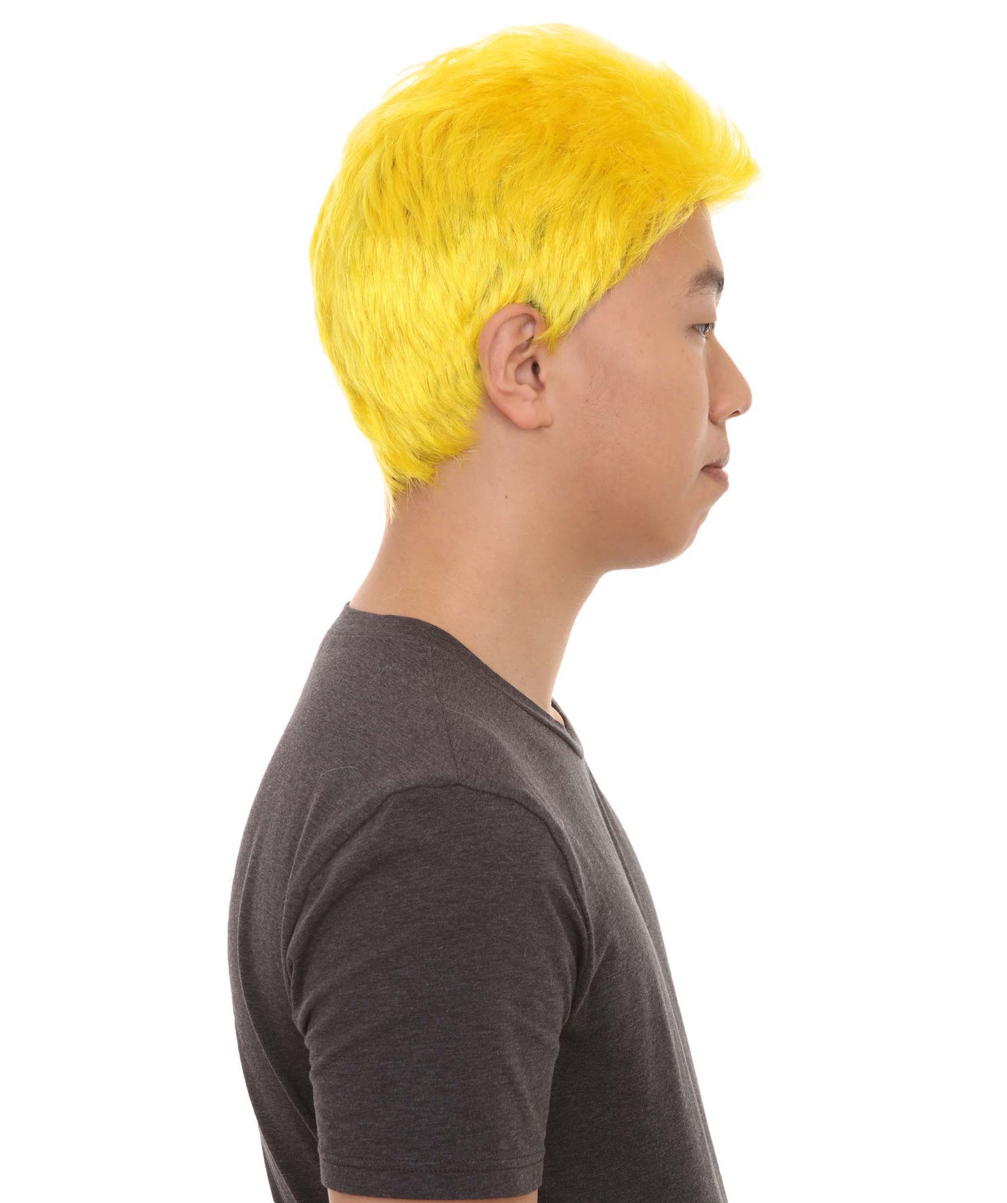男性 ファンシーイエロー ウィッグ H-2289 コレクション プレミアム 通気性のあるキャプレスキャップ