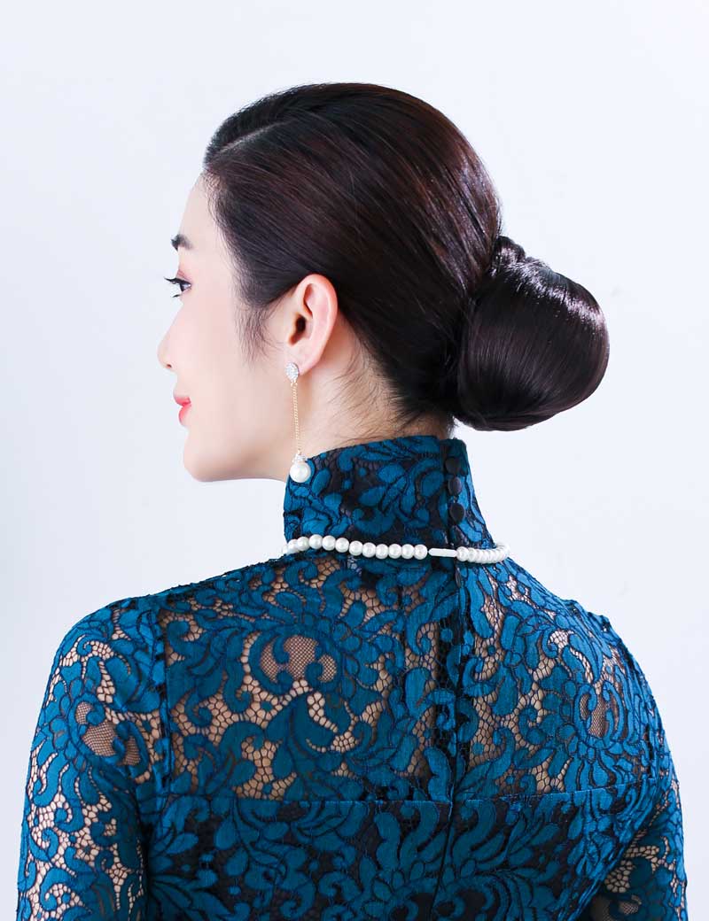 綺麗に編みこまれたシニヨン和装ウィッグ | お着物似合いそうな大人っぽい雰囲気です | W-8418