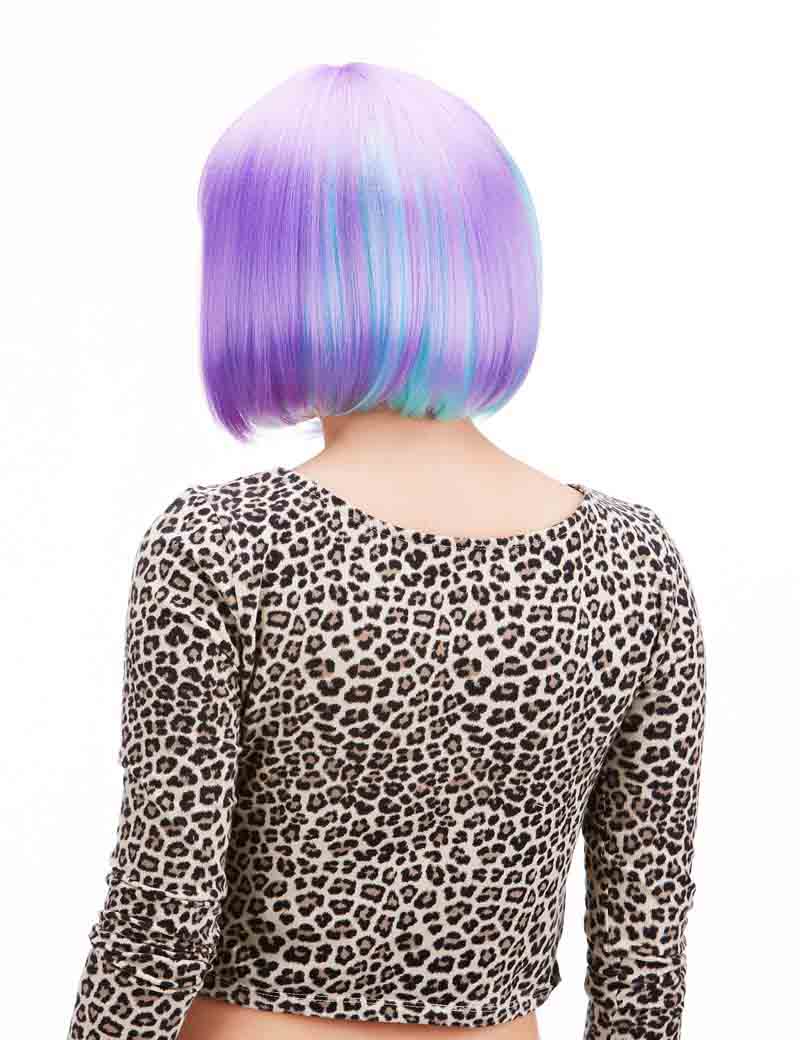 ショートボブスタイルウィッグ パッツン前髪で目力アップ。ウィッグネット付き。PTB-001