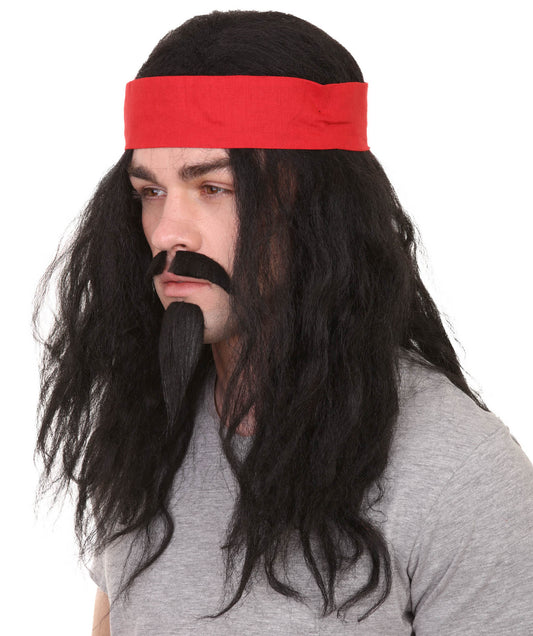 ハロウィンパーティープレミアム 大人の男性用 H-2195 ロングブラック男性の海賊ウィッグ、ヒゲ&顎パッチ付き 歴史的トレンドと未来の予測