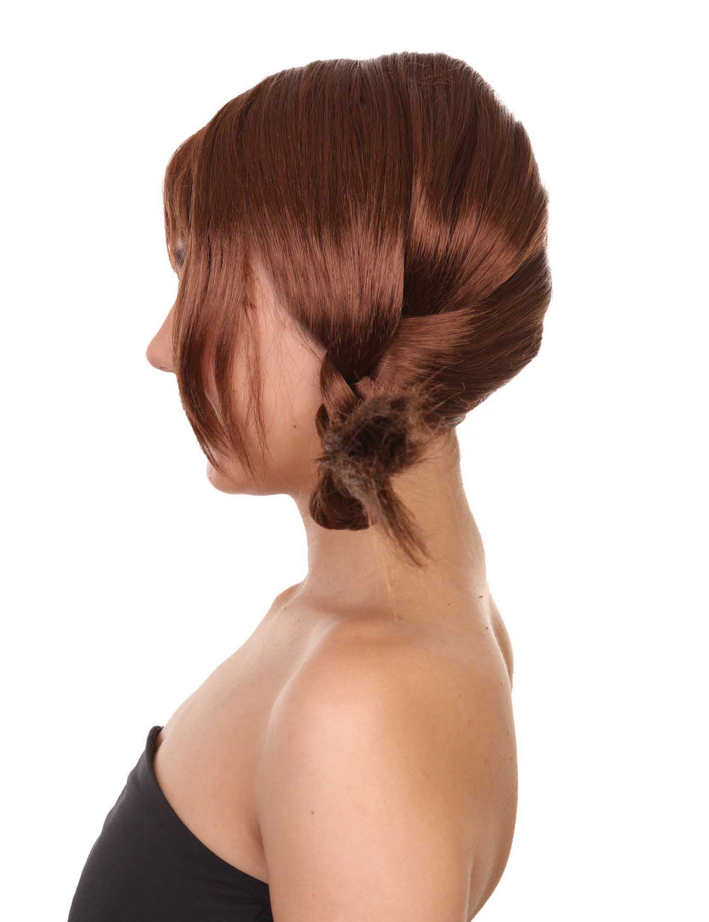Wigs2you ハロウィンパーティー プレミアム レディース H-1650 簡単装着 とても快適 ピッピ ダークブラウン
