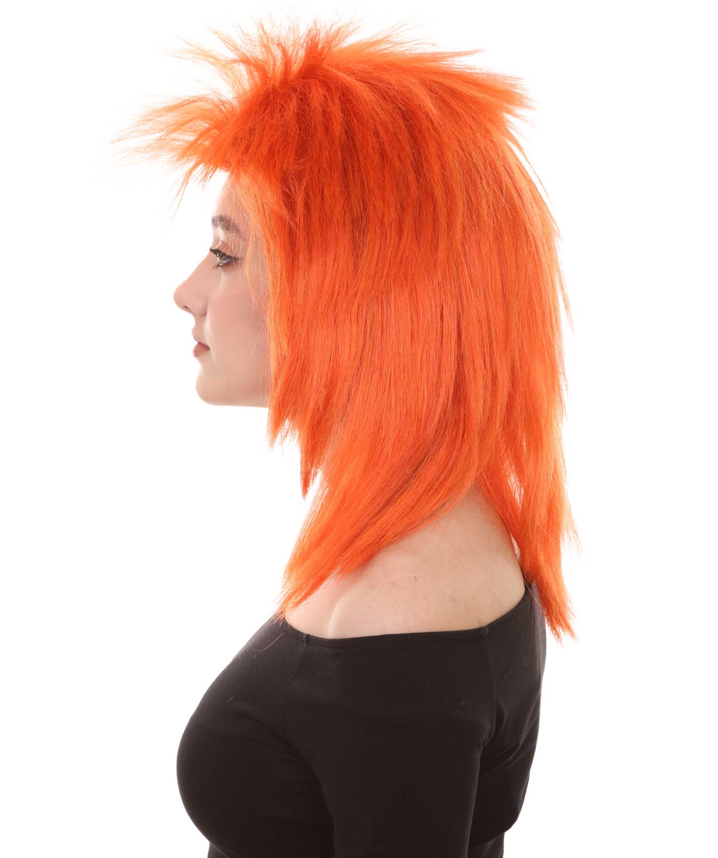 Wigs2you ハロウィン パーティー プレミアム H-1305 簡単に着用でき 快適なフィット感 80 年代女性レッド ロッカー スタイルウィッグ