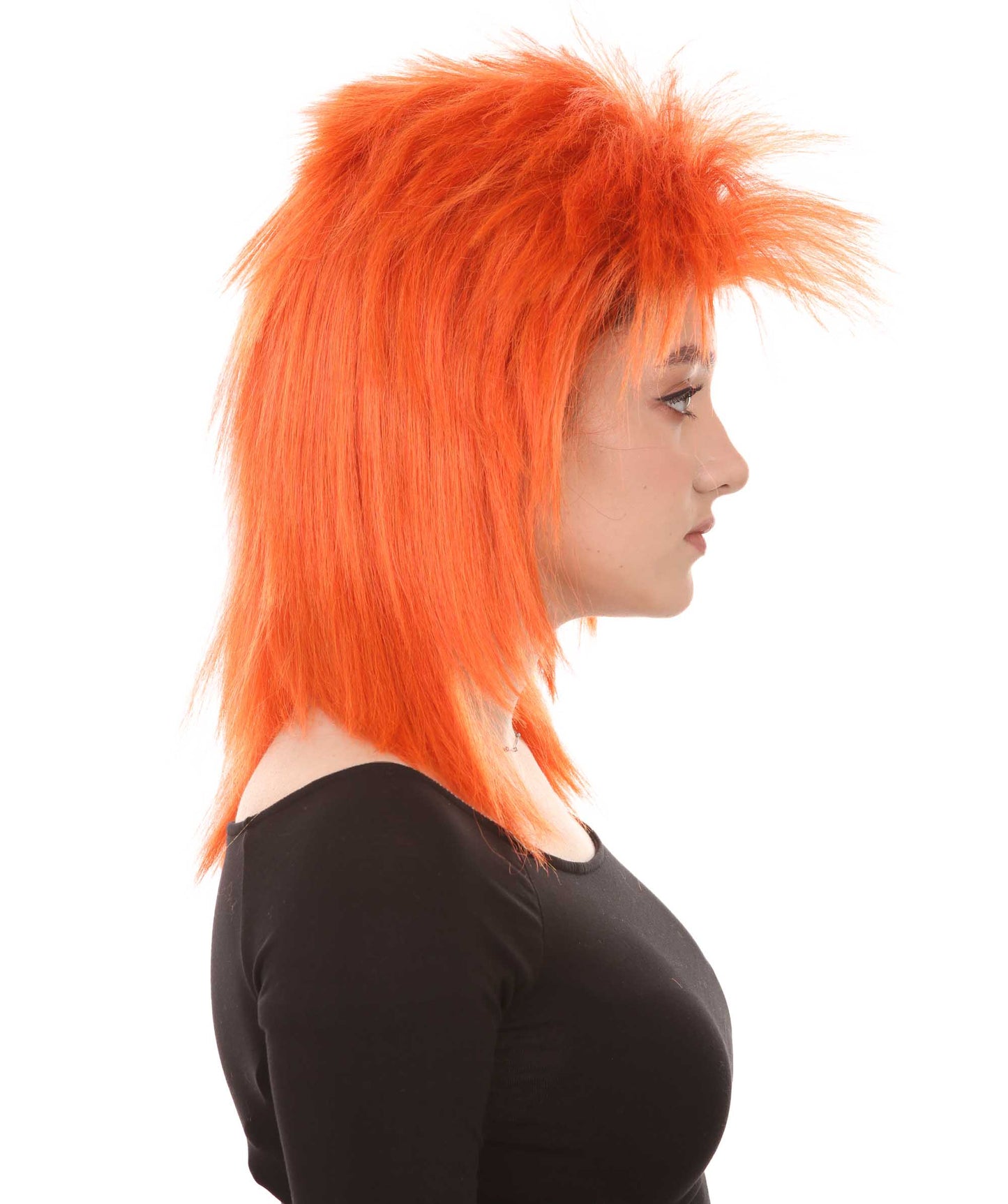 Wigs2you ハロウィン パーティー プレミアム H-1305 簡単に着用でき 快適なフィット感 80 年代女性レッド ロッカー スタイルウィッグ