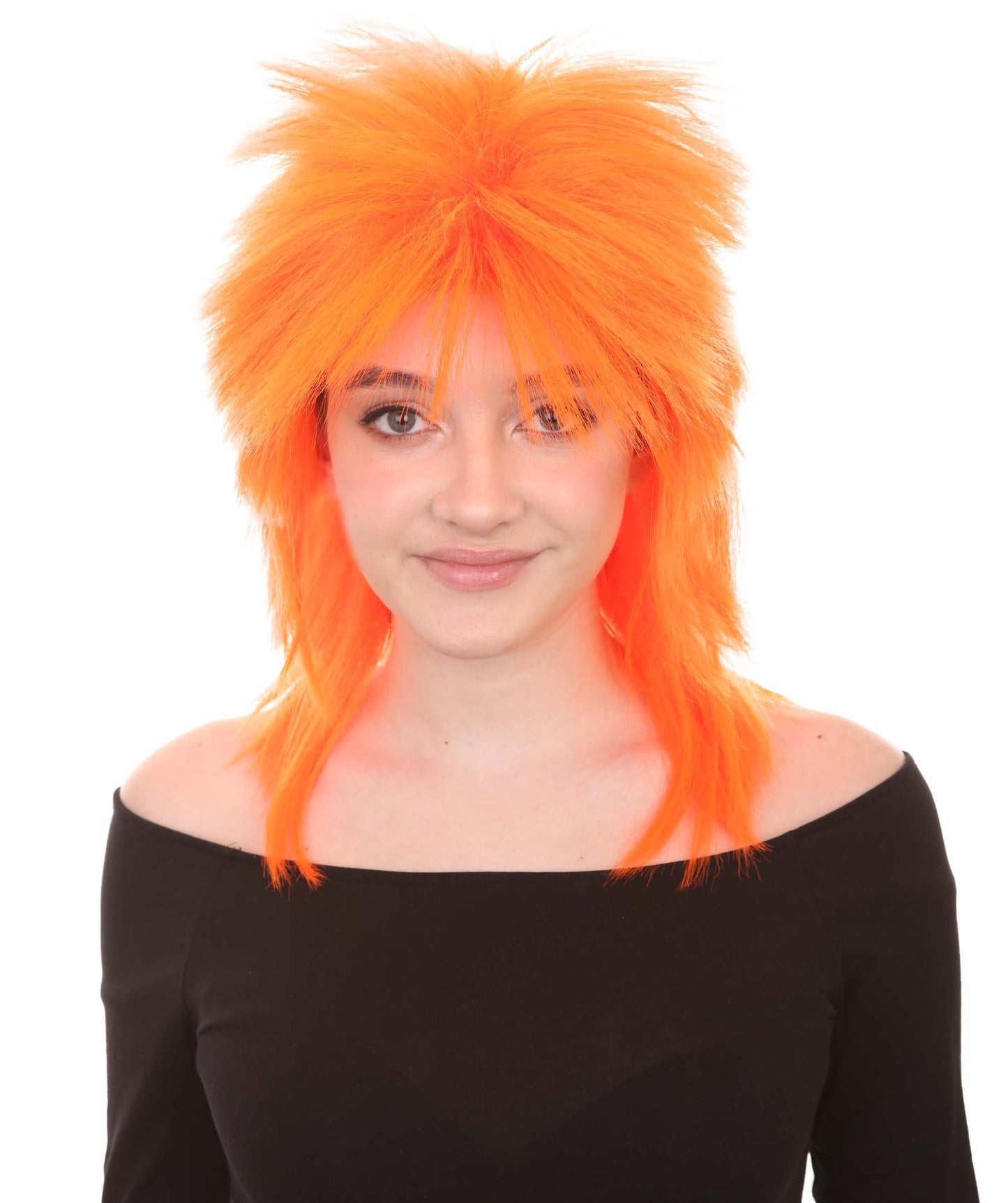 Wigs2you ハロウィン パーティー プレミアム H-1305 簡単に着用でき 快適なフィット感 80 年代女性レッド ロッカー スタイルウィッグ