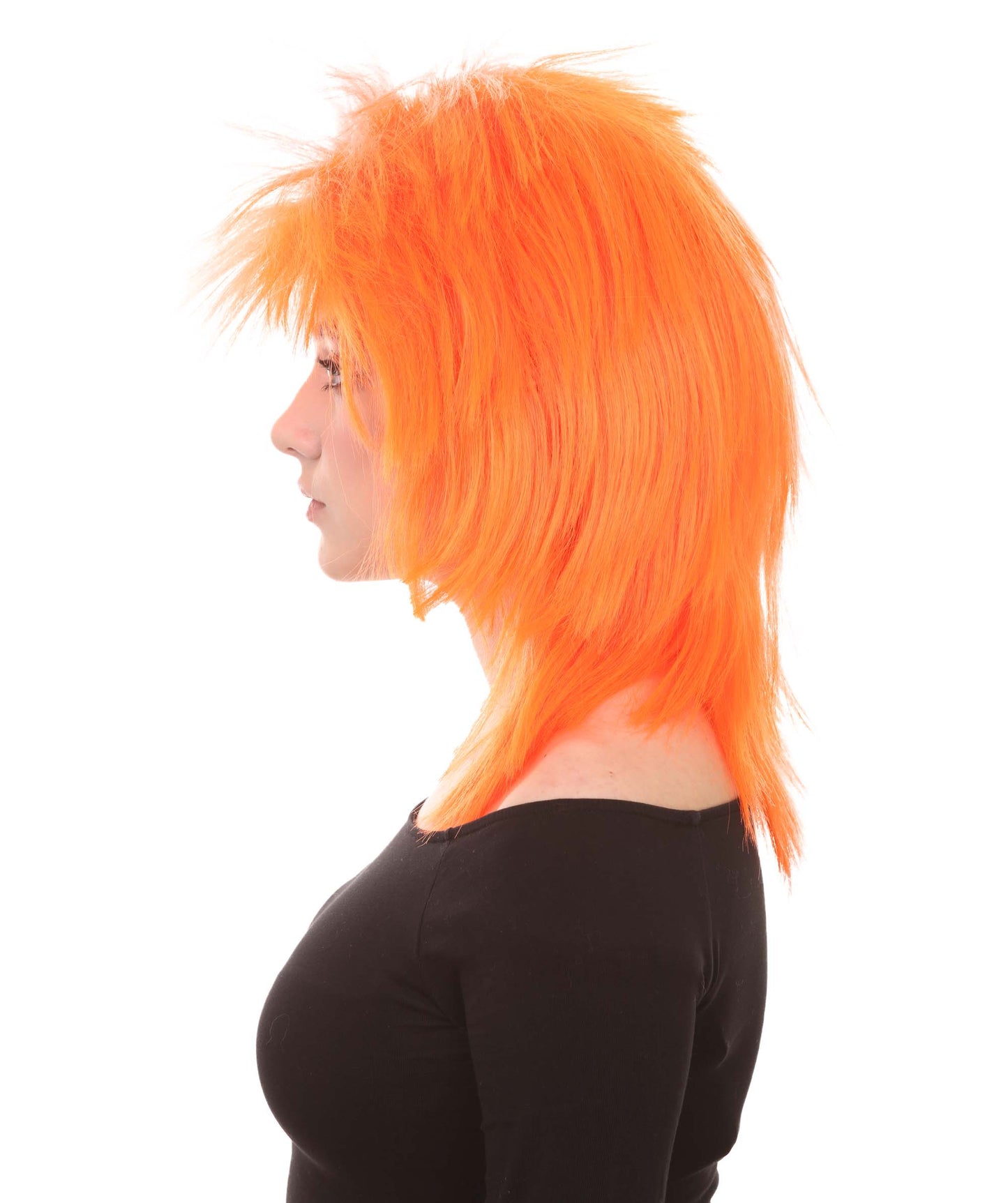 Wigs2you ハロウィン パーティー プレミアム H-1305 簡単に着用でき 快適なフィット感 80 年代女性レッド ロッカー スタイルウィッグ