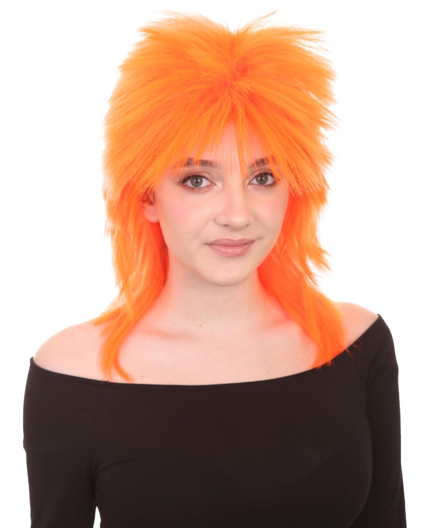 Wigs2you ハロウィン パーティー プレミアム H-1305 簡単に着用でき 快適なフィット感 80 年代女性レッド ロッカー スタイルウィッグ