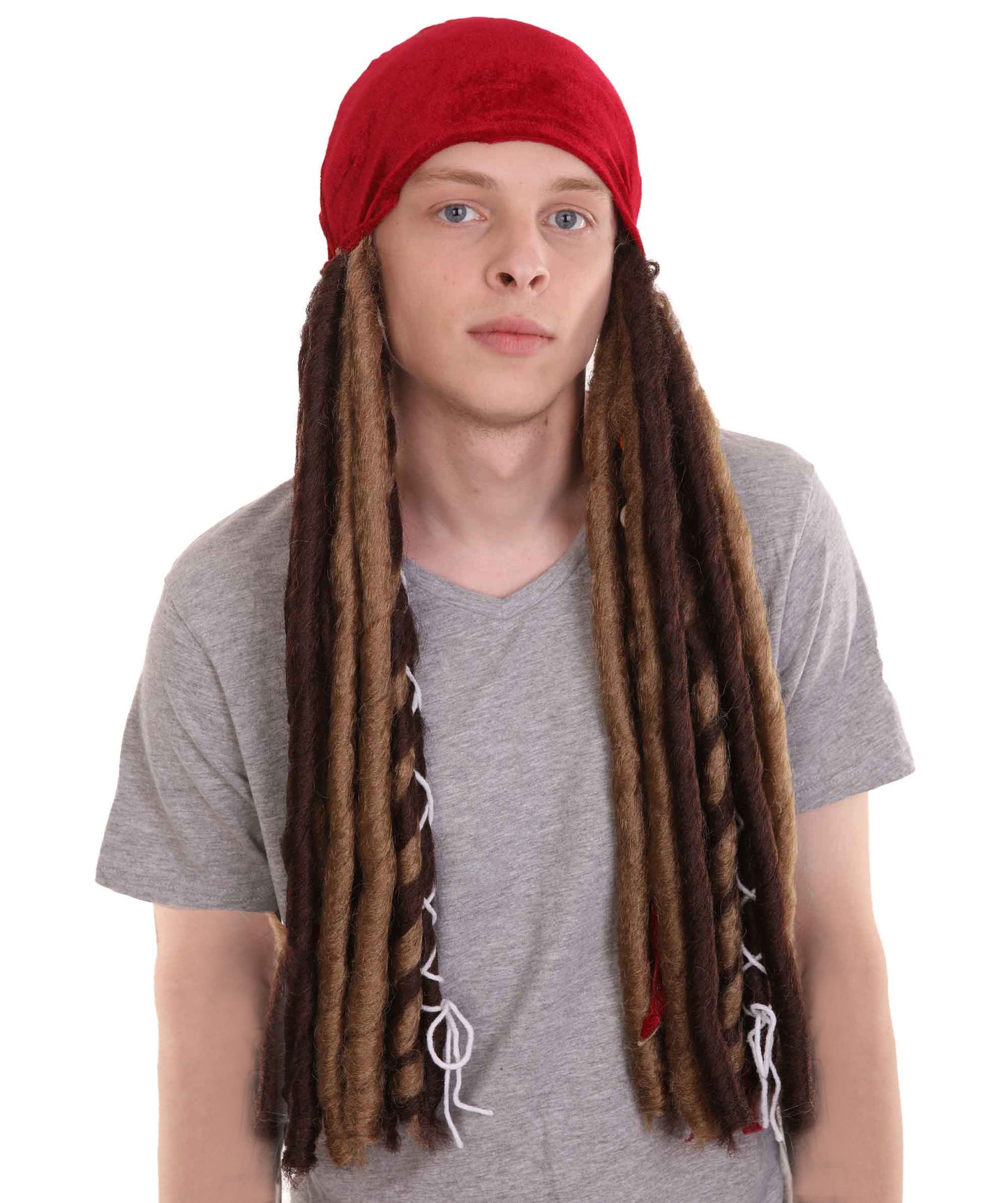Wigs2you H-2490 メンズコスプレウィッグ - ジャック・スパロウ海賊ドレッドロックスウィッグ