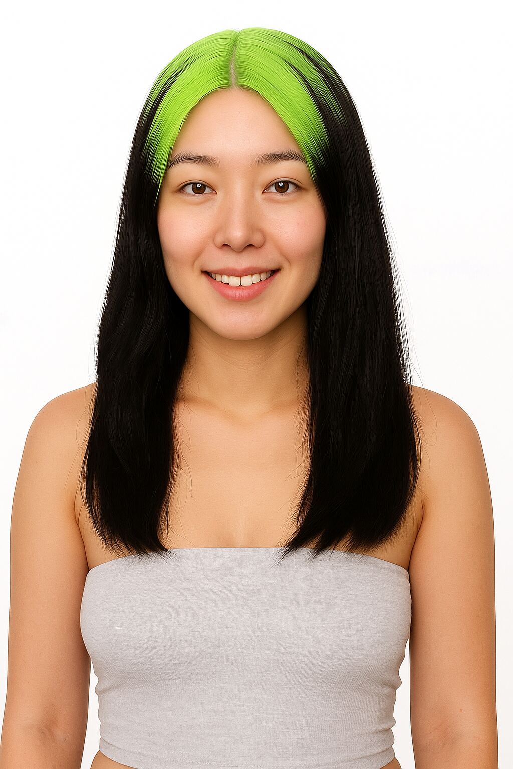 Wigs2you H-5202 ビリー・アイリッシュ風グリーンウィッグ 大人用 80 年代ポップマレットスタイル 根元付き シャギーバング プレミアム仕上げ