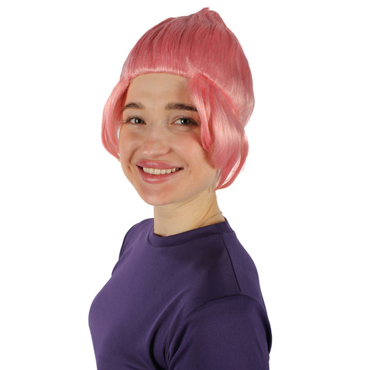 ハロウィンとパーティ プレミアムレディース クリスタルジェム カートゥーン エイリアン ピンク ピクシーウィッグ H-5674