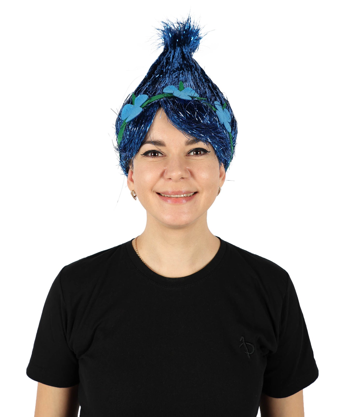 Wigs2you H-6394 大人用アニメ映画キャラクター スパイク ティンセル トロール ウィッグ 花付き I マルチカラー コスプレウィッグ I ティンセル素材