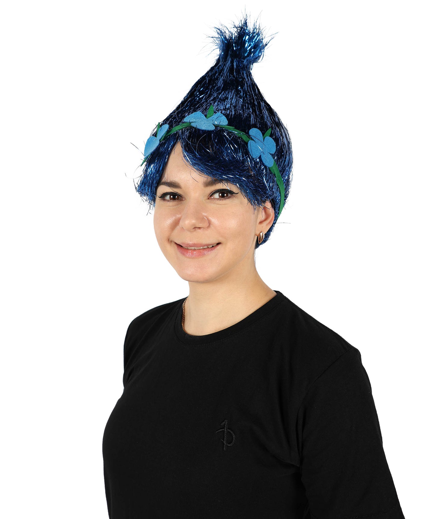 Wigs2you H-6394 大人用アニメ映画キャラクター スパイク ティンセル トロール ウィッグ 花付き I マルチカラー コスプレウィッグ I ティンセル素材