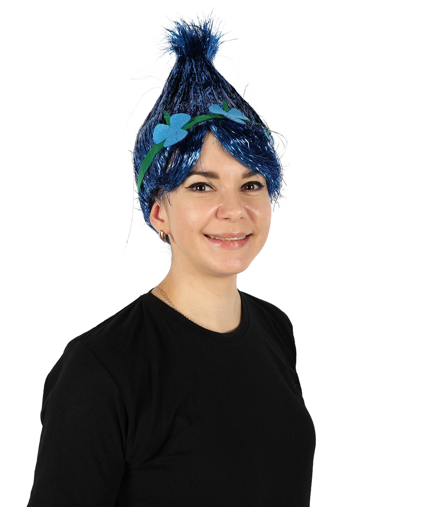 Wigs2you H-6394 大人用アニメ映画キャラクター スパイク ティンセル トロール ウィッグ 花付き I マルチカラー コスプレウィッグ I ティンセル素材