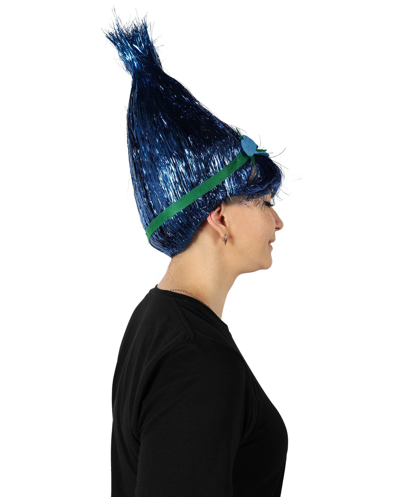 Wigs2you H-6394 大人用アニメ映画キャラクター スパイク ティンセル トロール ウィッグ 花付き I マルチカラー コスプレウィッグ I ティンセル素材
