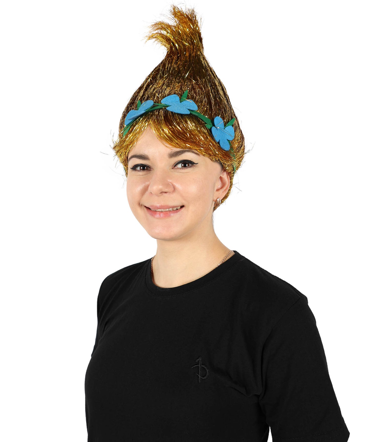 Wigs2you H-6394 大人用アニメ映画キャラクター スパイク ティンセル トロール ウィッグ 花付き I マルチカラー コスプレウィッグ I ティンセル素材