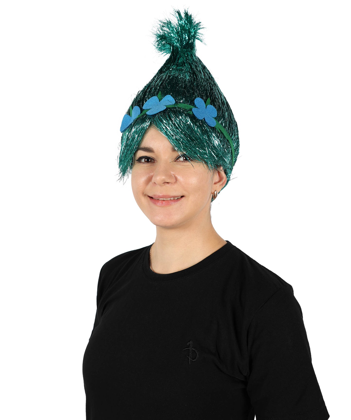 Wigs2you H-6394 大人用アニメ映画キャラクター スパイク ティンセル トロール ウィッグ 花付き I マルチカラー コスプレウィッグ I ティンセル素材
