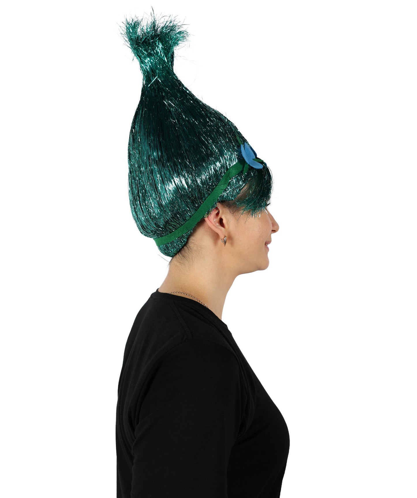 Wigs2you H-6394 大人用アニメ映画キャラクター スパイク ティンセル トロール ウィッグ 花付き I マルチカラー コスプレウィッグ I ティンセル素材