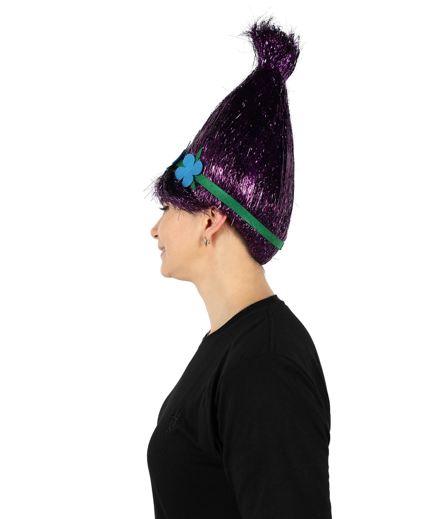Wigs2you H-6394 大人用アニメ映画キャラクター スパイク ティンセル トロール ウィッグ 花付き I マルチカラー コスプレウィッグ I ティンセル素材