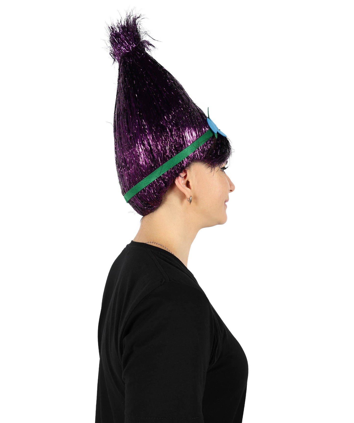 Wigs2you H-6394 大人用アニメ映画キャラクター スパイク ティンセル トロール ウィッグ 花付き I マルチカラー コスプレウィッグ I ティンセル素材