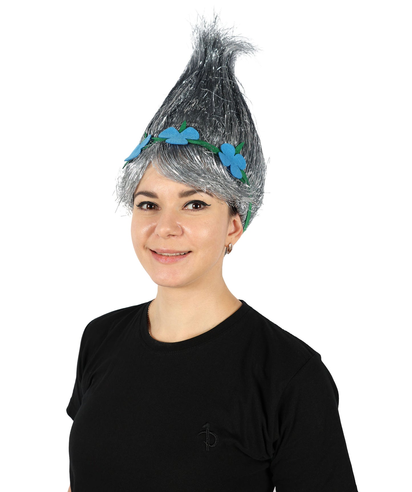 Wigs2you H-6394 大人用アニメ映画キャラクター スパイク ティンセル トロール ウィッグ 花付き I マルチカラー コスプレウィッグ I ティンセル素材