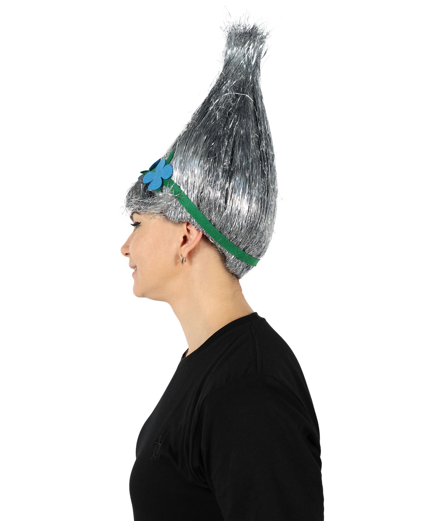 Wigs2you H-6394 大人用アニメ映画キャラクター スパイク ティンセル トロール ウィッグ 花付き I マルチカラー コスプレウィッグ I ティンセル素材