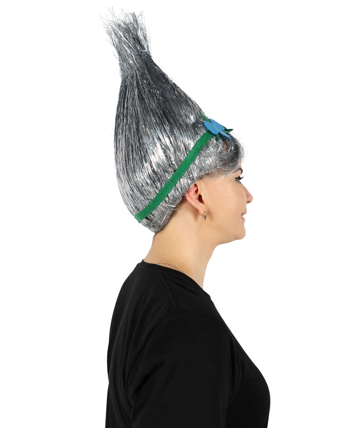 Wigs2you H-6394 大人用アニメ映画キャラクター スパイク ティンセル トロール ウィッグ 花付き I マルチカラー コスプレウィッグ I ティンセル素材