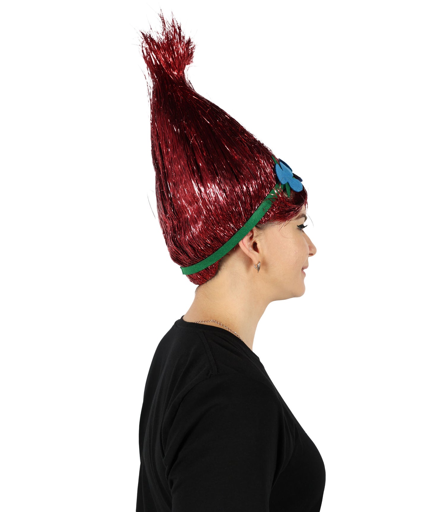 Wigs2you H-6394 大人用アニメ映画キャラクター スパイク ティンセル トロール ウィッグ 花付き I マルチカラー コスプレウィッグ I ティンセル素材