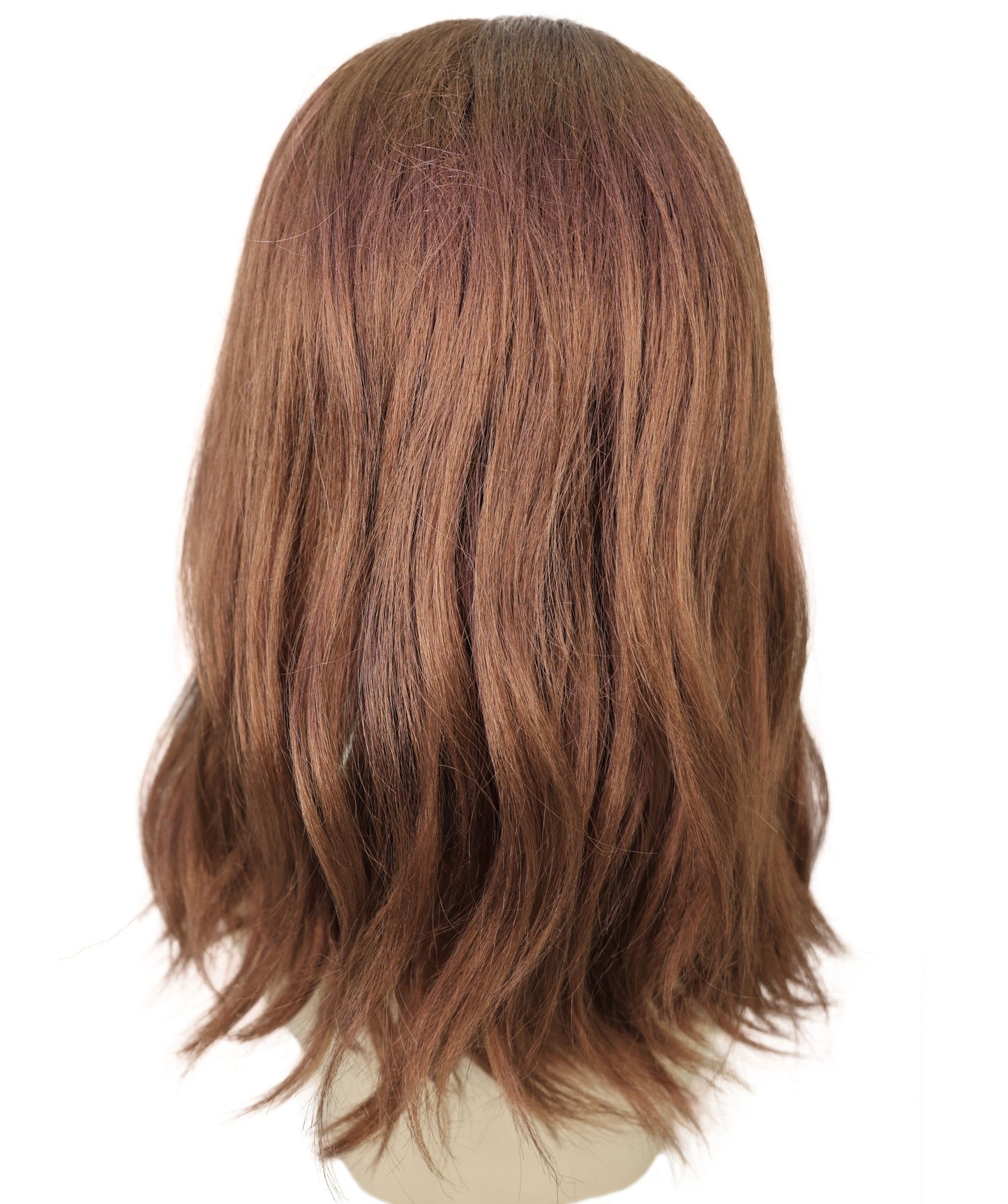 Wigs2you H-6904 女性用 15インチ ハニーブラウン ウェーブ フルウィッグ(前髪付き)| 耐熱性合成繊維使用 | 自然で軽量な通気性キャップ付きウィッグ
