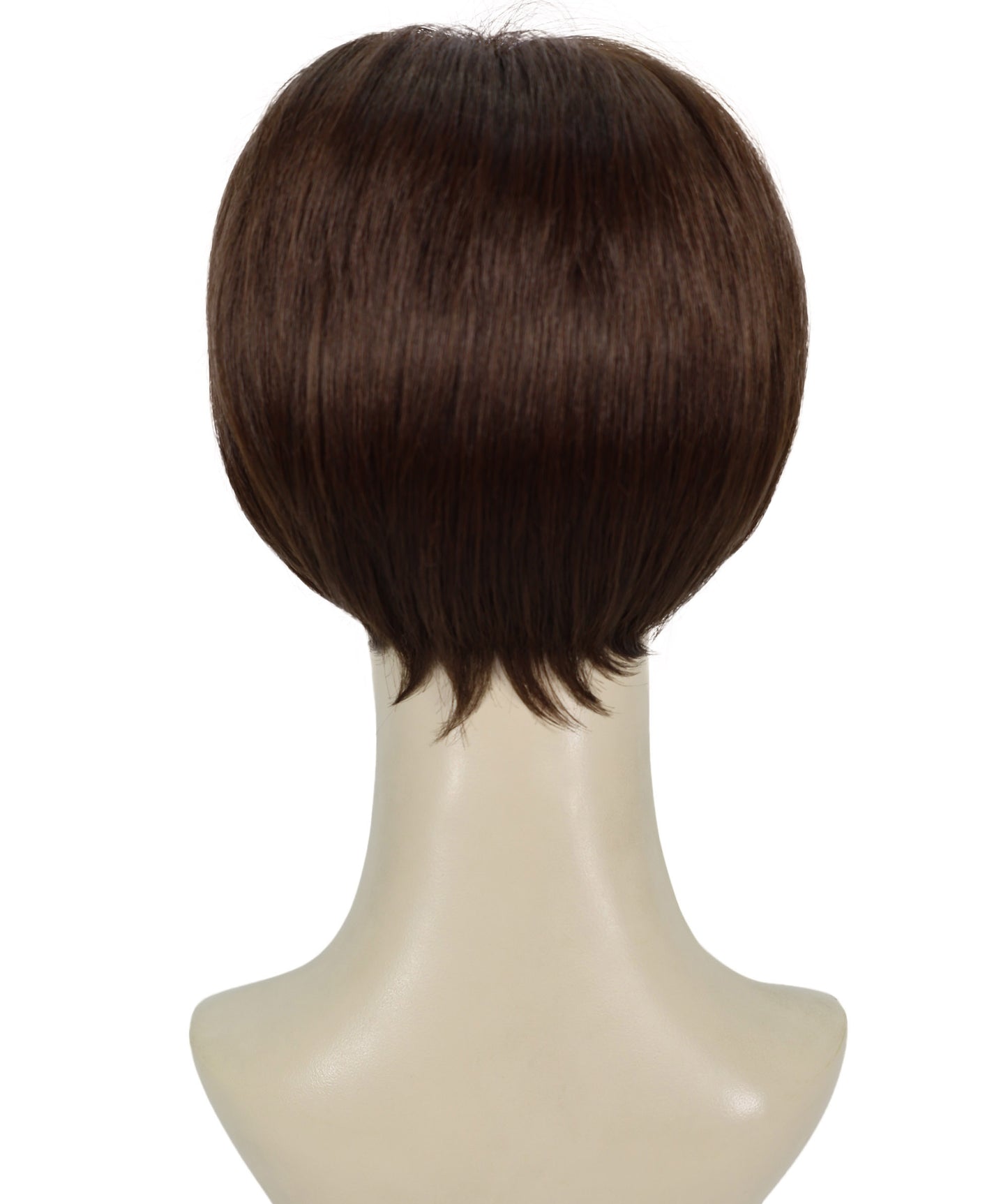 Wigs2you H-6905 女性用 10インチ ブラウン ショートボブウィッグ(前髪付き)| 耐熱性合成繊維使用 | 自然で軽量な通気性キャップ付きウィッグ