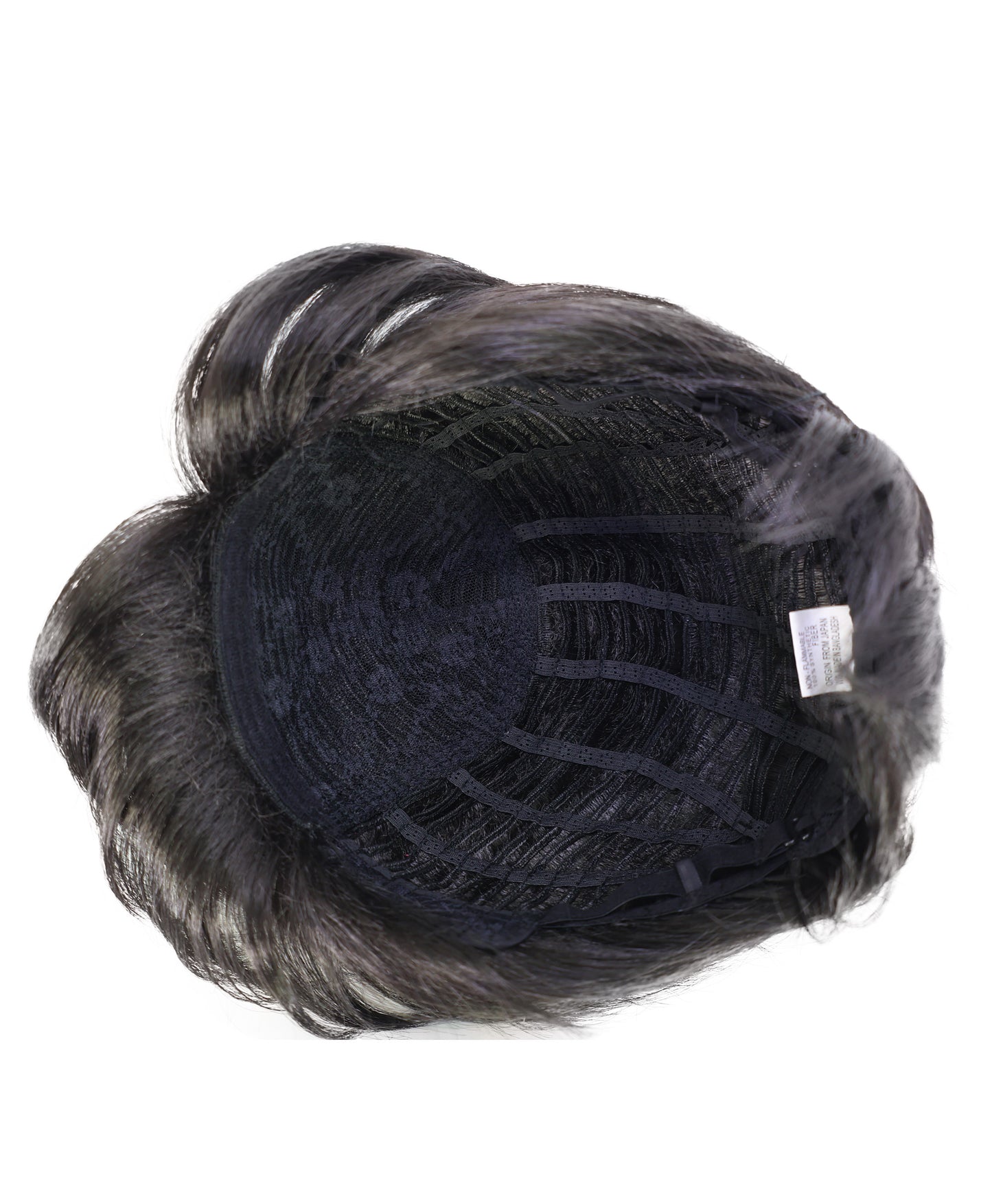 Wigs2you H-6907 男性用 10インチ ブラック あご丈ボブウィッグ(前髪付き)| 耐熱性合成繊維使用 | 自然で軽量な通気性キャップ付きウィッグ