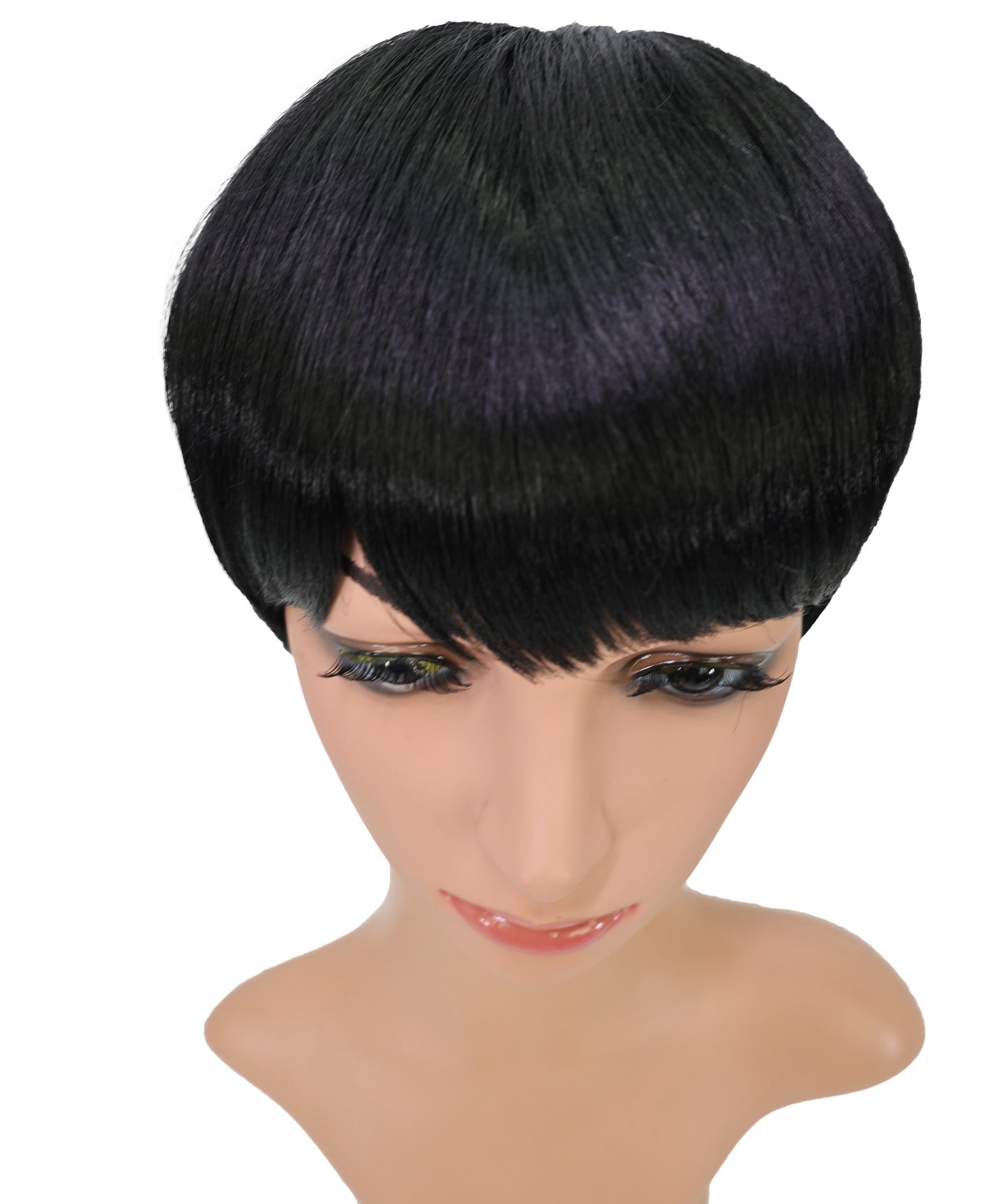 Wigs2you H-6938 ファッション ウィッグ _ 耐熱ナチュラルブラック 9インチ キャップレス