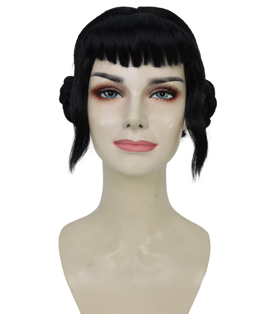 Wigs2you H-6944 大人女性向け人気K-POPデーモンハンターウィッグ ブラックハイバンズ(前髪あり)|ハロウィンウィッグ|未来的なポップスター戦士風