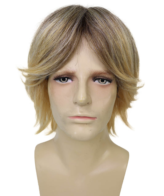 Wigs2you H-6954 大人用メンズ70年代ブロンドシャギーサーファーウィッグ|ハロウィンやパーティーにぴったりのレトロディスコヘアピース