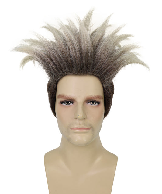 Wigs2you H-6961 大人用男性用ブロンドスパイキーヒーローウィッグ|グリーンマスクコスチュームアクセサリー|難燃性合成繊維