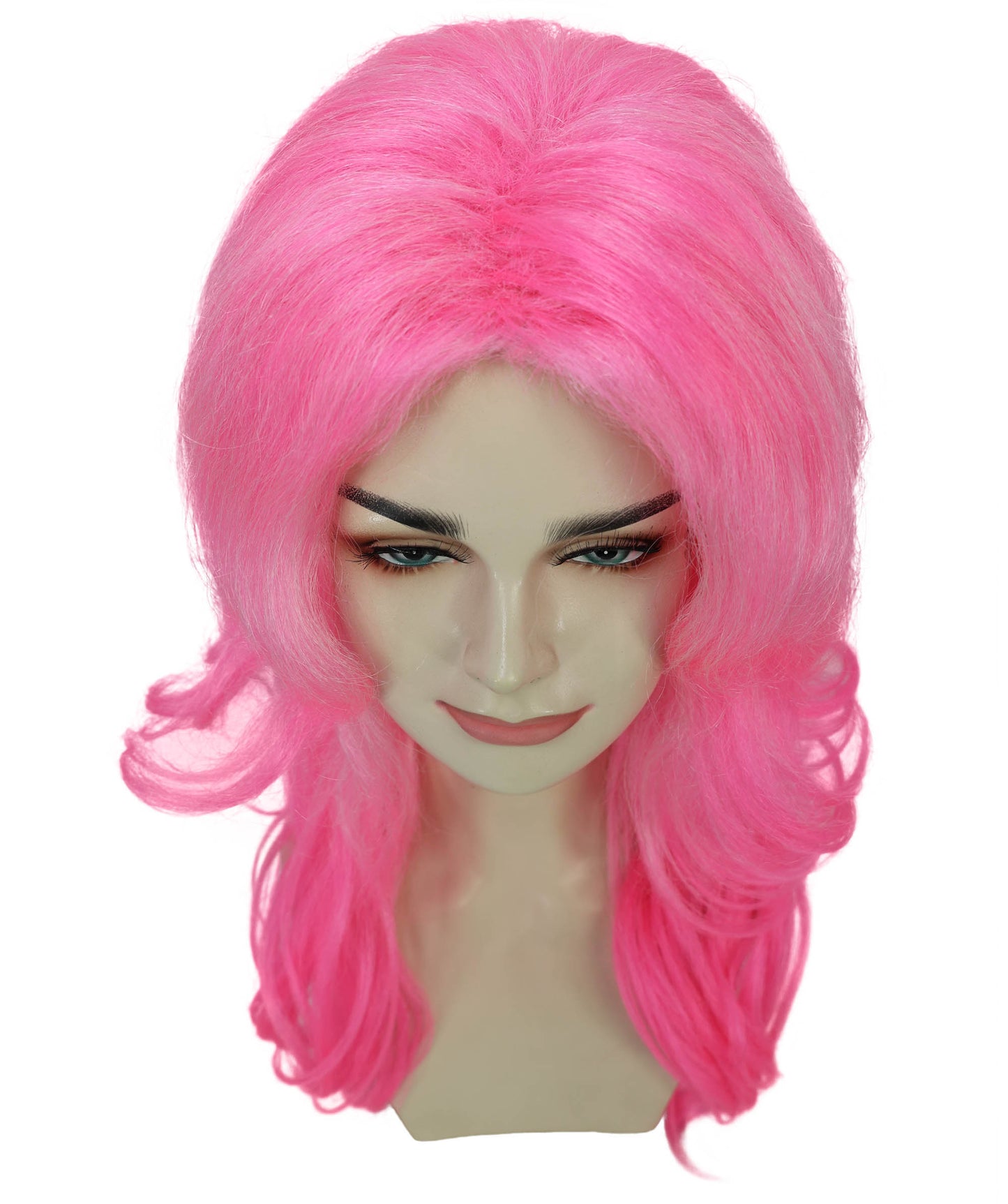 Wigs2you H-6966 大人女性用鮮やかなピンクのストレートロングウィッグ|華やかな印象のシルクセンターパートヘアピース|難燃性合成繊維|ハロウィンやテーマパーティーに最適