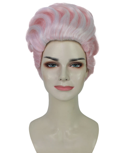 Wigs2you H-6967 大人女性用レトロピンクのポンパドールウィッグ|ドラッグ&グラムに最適なハイファッション合成ウィッグ|ハロウィンに最適