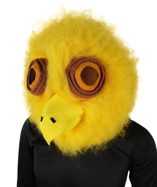Wigs2you H-6995 大人用 ユニセックス イエロー 大きな目の生き物 ファーマスク ウィッグ付き | ハロウィンやテーマイベントに最適なファンタジーアニマル