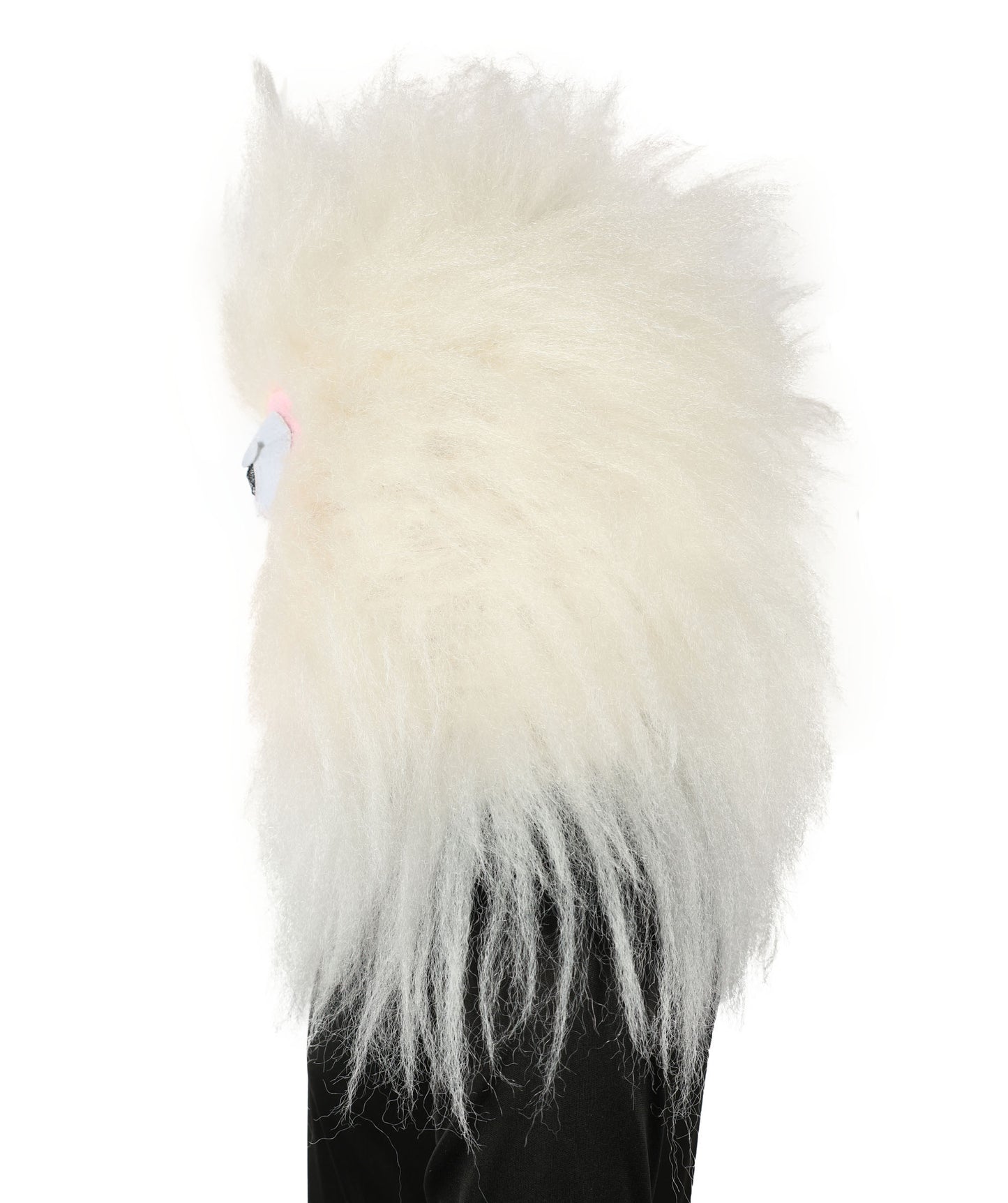 Wigs2you H-6996 大人用 ユニセックス ふわふわ サイクロプス イエティ モンスター フルウィッグ ヘッドマスク付き ホワイト 20インチ 難燃性合成繊維 ハロウィンやコスチュームイベントに