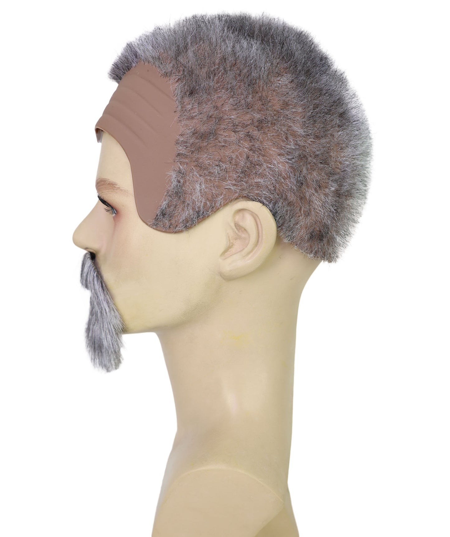 Wigs2you H-7021 ローマ皇帝の大人用フルウィッグ(口ひげとあごひげ付き)白と茶色のショートカーリー合成繊維製。演劇、ハロウィン、歴史イベントに最適。