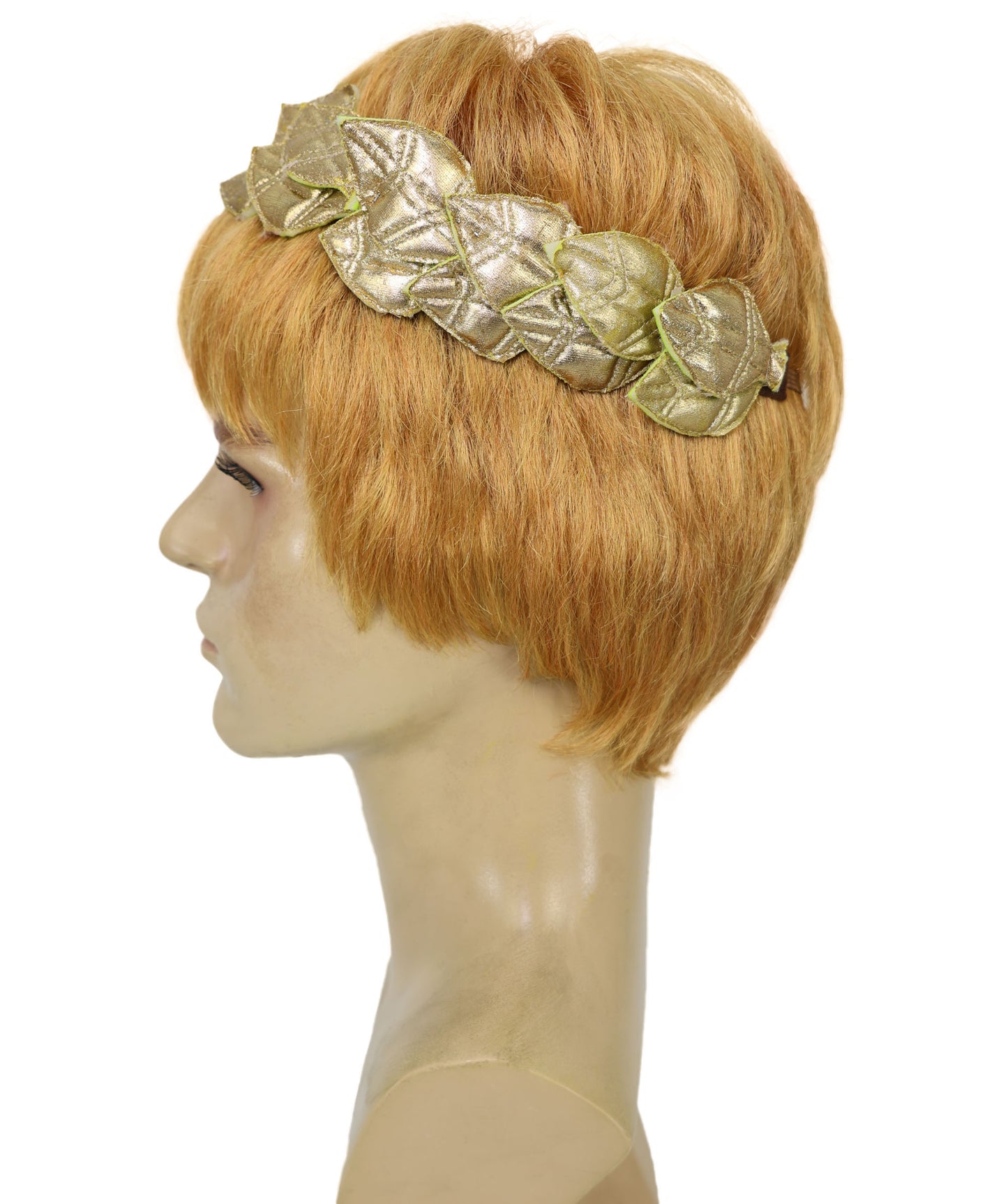 Wigs2you H-7022 大人用メンズ ウェーブショート フルウィッグ ジンジャー 9インチ 合成繊維 ローマ皇帝、演劇、剣闘士のロールプレイ、ハロウィン、コスプレに最適