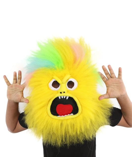 Wigs2you H-7034 大人用マルチカラーフルアニマルモンスターウィッグ マスク付き 13インチ 合成繊維 マスコットショー、演劇、パーティーキャラクター用