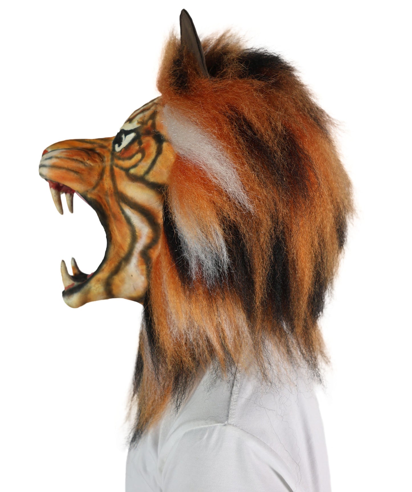 Wigs2you H-7051 大人用ユニセックス 毛皮タイガー フルウィッグ マスク付き 合成繊維 ハロウィン・ジャングルコスプレ用