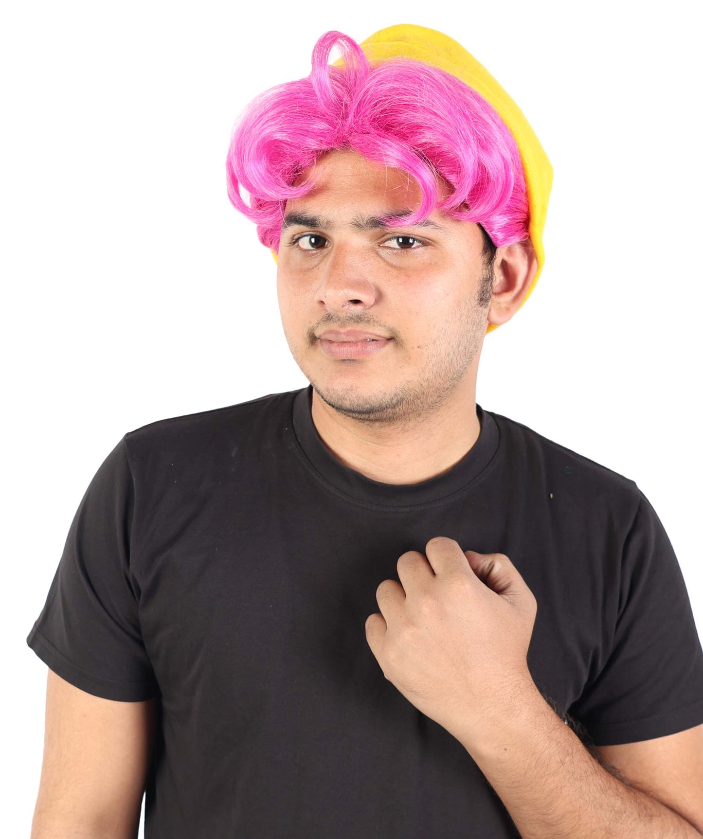 Wigs2you H-7065 大人用メンズ ファンタジーポップアイドル フルウィッグ 帽子付き ロングストレート 合成繊維 ハロウィン、コスプレ、パーティー、ステージイベントに