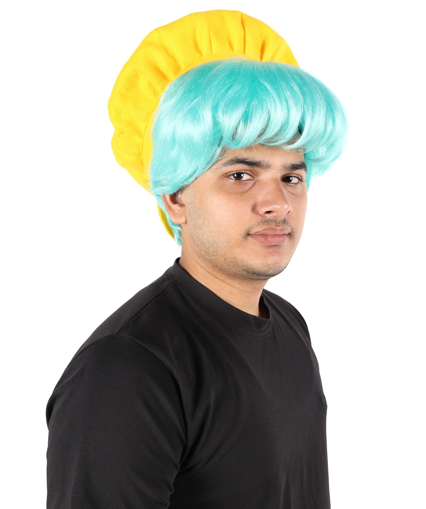 Wigs2you H-7066 大人用メンズショートブルーレイクフルウィッグ ソフト合成繊維 アニメ、舞台公演、コスチュームイベントに最適