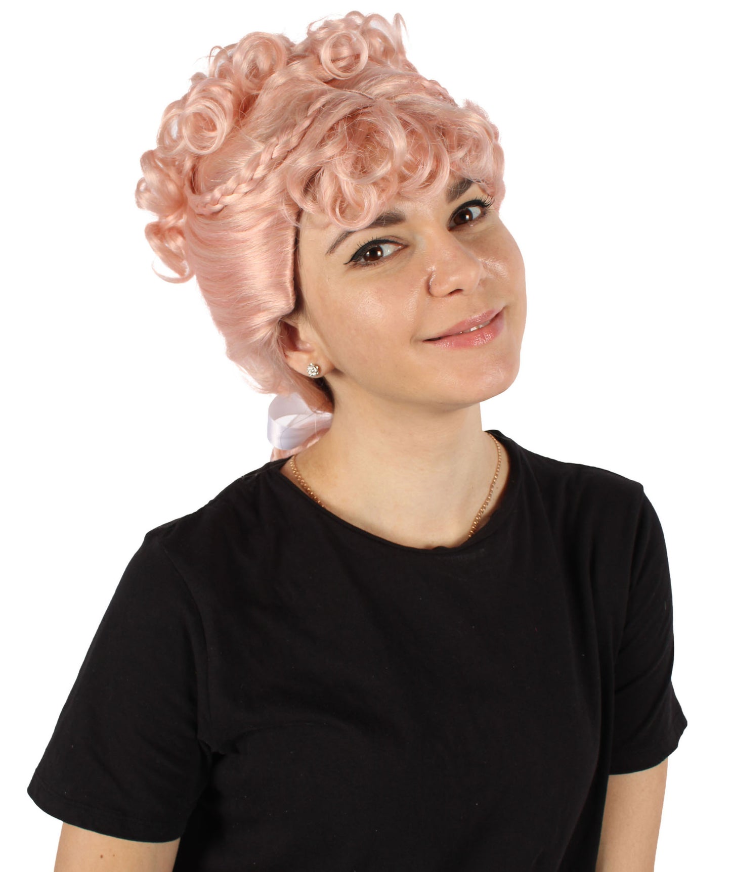 Wigs2you H-7129 女性用18歳の誕生日をイメージしたピンクのお団子ヘアウィッグ|ハロウィン&コスプレ用ウィッグ|難燃性合成繊維