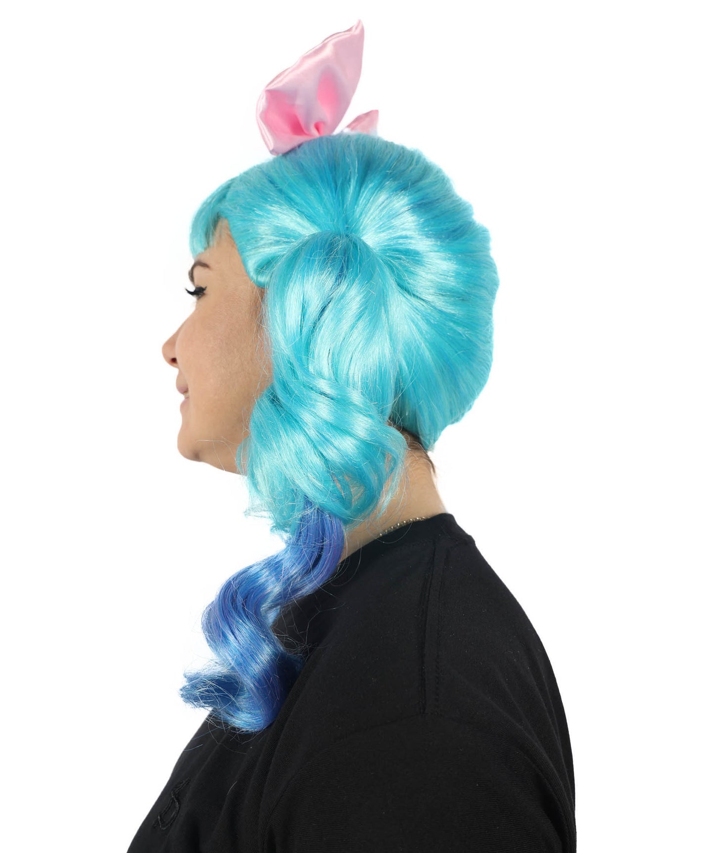 Wigs2you H-7134 女性用アメリカンセレブ風マルチカラーカーリーポニーテールウィッグ|ハロウィン&コスプレウィッグ|難燃性合成繊維