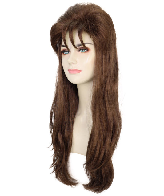 Wigs2you H-7166レディース マホガニーブラウン レイヤーウィッグ 前髪付き | 軽量 合成繊維 フルウィッグ | レトロスタイル コスプレ・ハロウィン・テーマパーティー・イベント用
