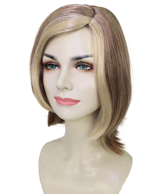 Wigs2you H-7167 女性用ショートレイヤードストレートマルチウィッグ、調節可能な軽量合成繊維、ハロウィンコスプレやレトロイベントに最適