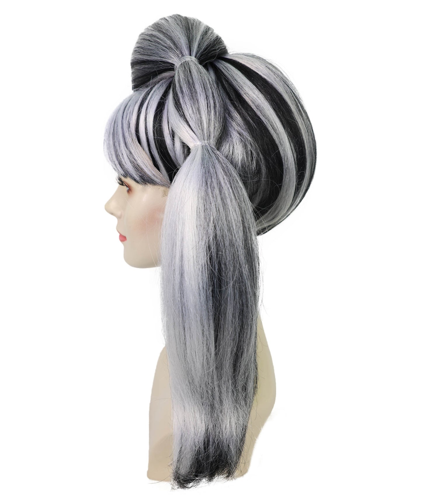 Wigs2you H-7173レディース ハイライト入り ハイポニーテールウィッグ 毛先カール | 難燃性 合成繊維 フルウィッグ | コスプレ・ハロウィン・イベント・パーティー用