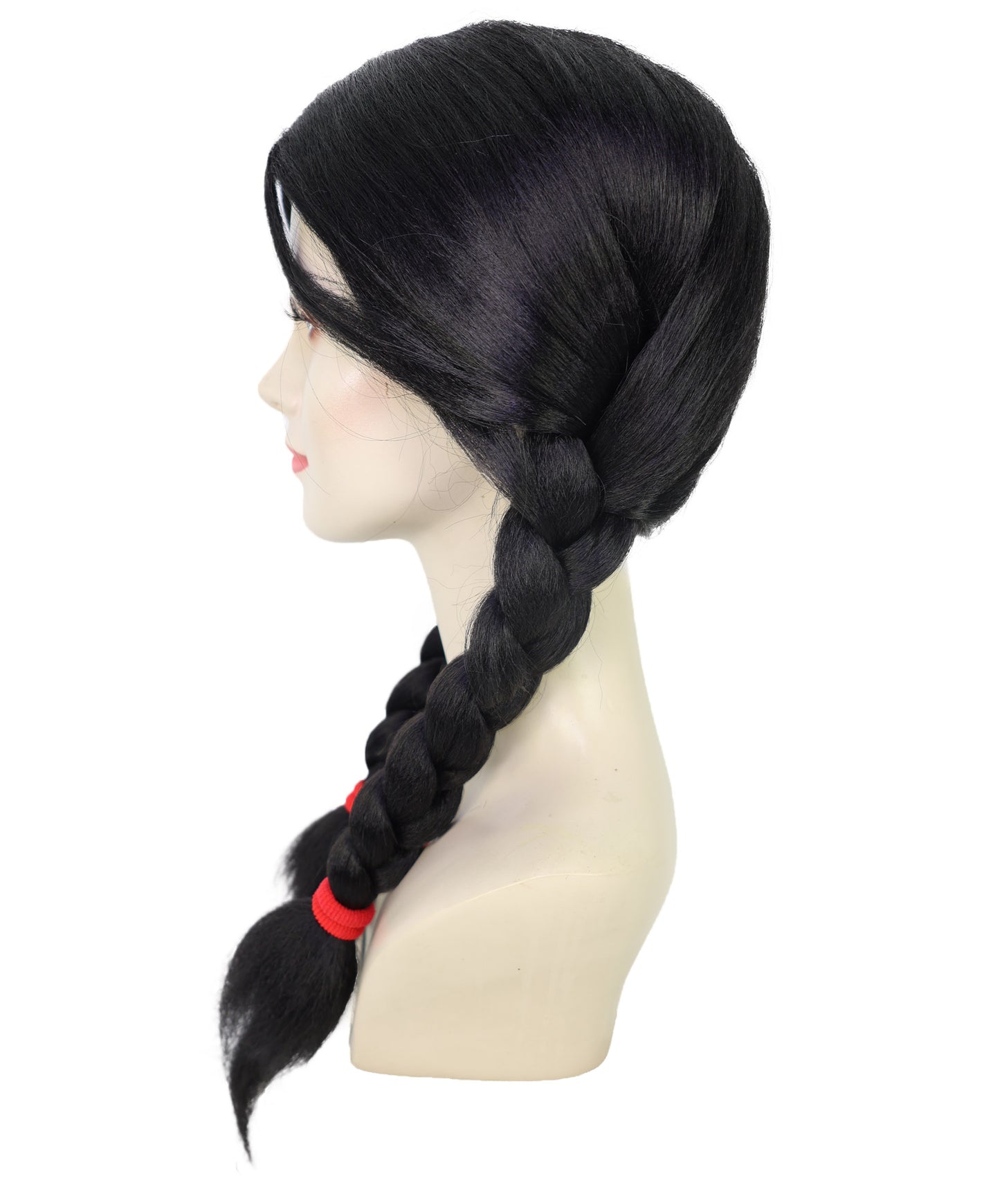 Wigs2you H-7193ファンタジー風ロング編み込み黒ウィッグ|エレガントな大人用コスプレヘアピース|ハロウィンロールプレイ&テーマイベント