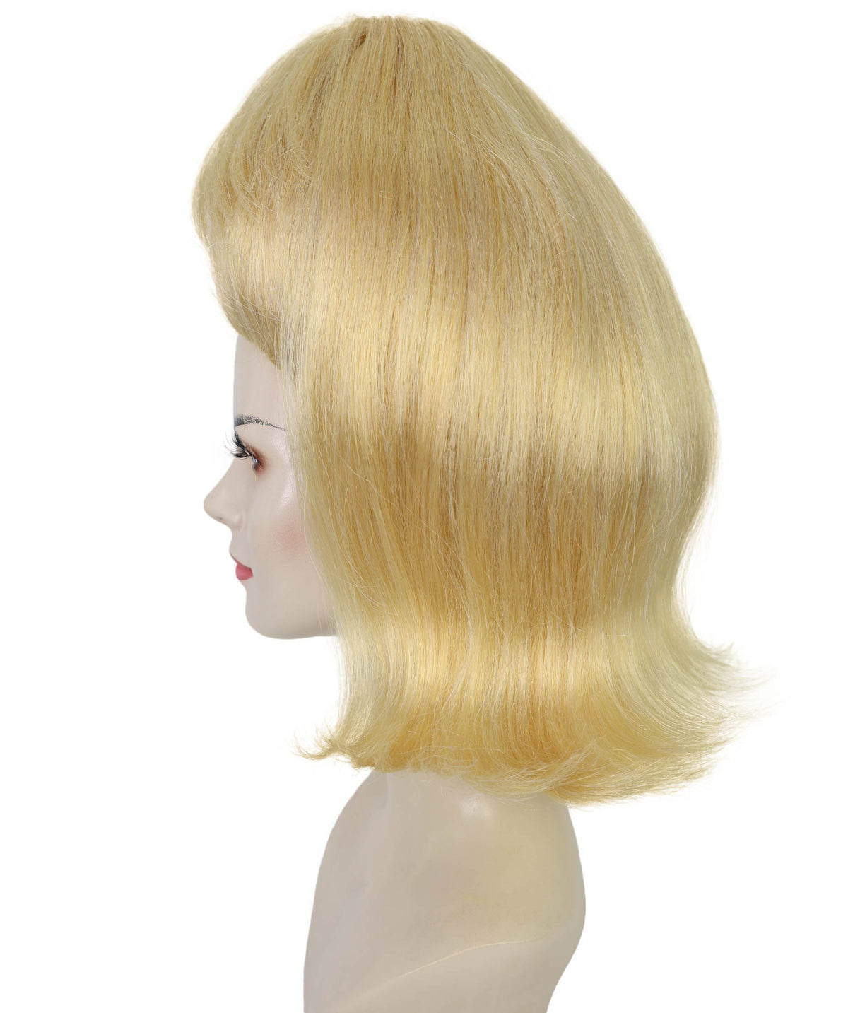 Wigs2you H-7209 女性用ブロンドウィッグ | レトロな1960年代ヴィンテージヘアピース | ハロウィン、劇場、ロカビリー、パーティーのドレスアップに最適な、背の高いアップスタイル合成ウィッグ